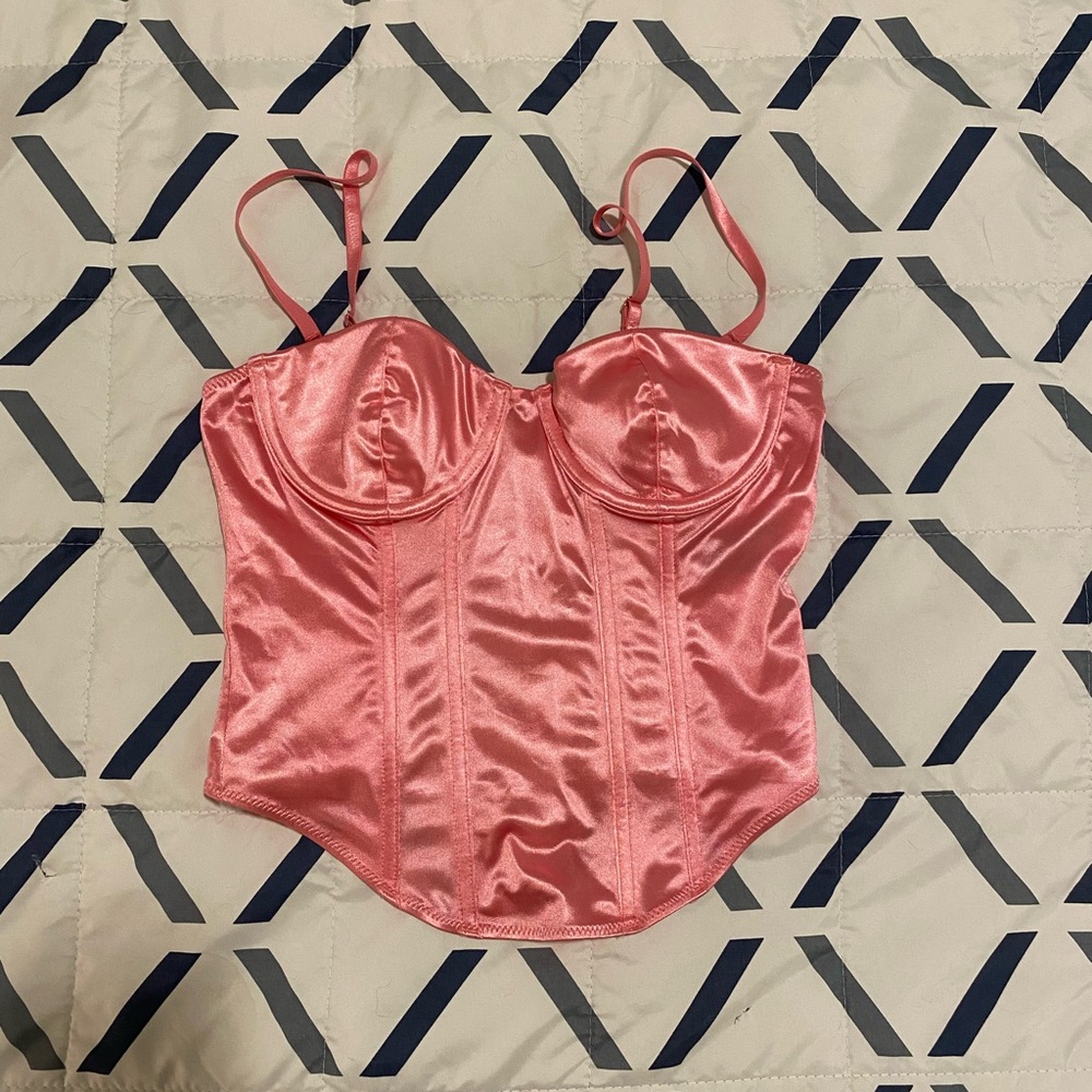 NWOT pink corset top